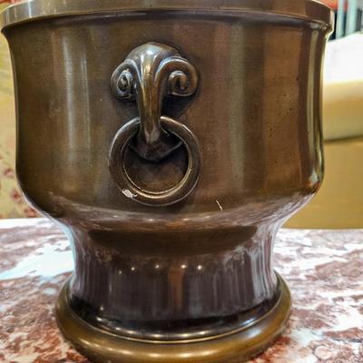 Pair Antique Bronze Censers