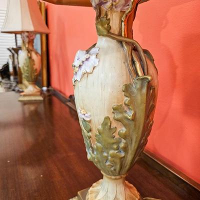 Pair Antique Amphora Lamps