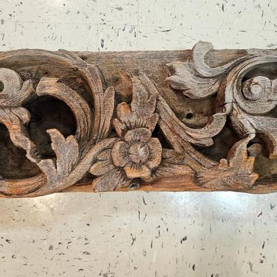 Antique Carved Wood Architectural Element