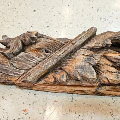 Antique Carved Wood Architectural Element