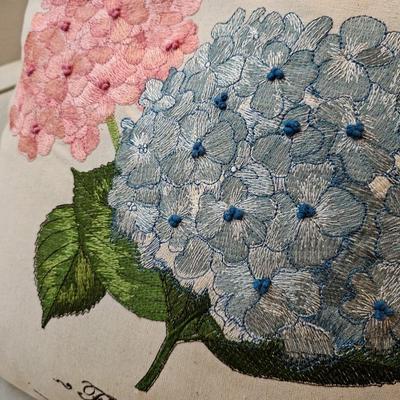Two Hortensia/Hydrangea Throw Pillows