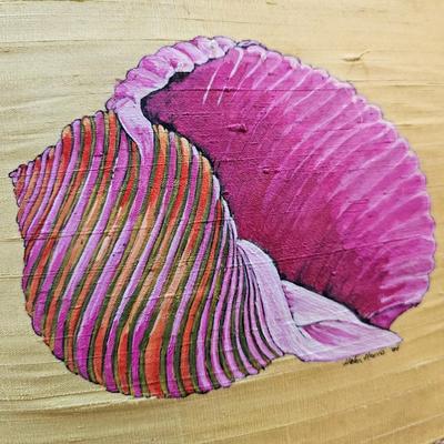 Hand-painted Seashell Throw Pillow (1)