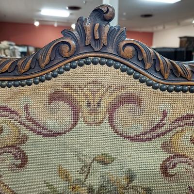 Antique French Provencial Needlepoint Screen
