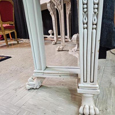 Painted Italian Marble Top Console Table
