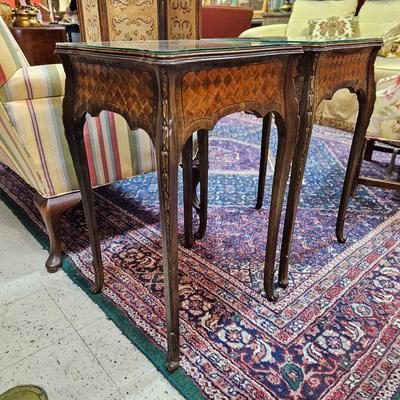 Louis XIV Style Parquetry Occasional Stands