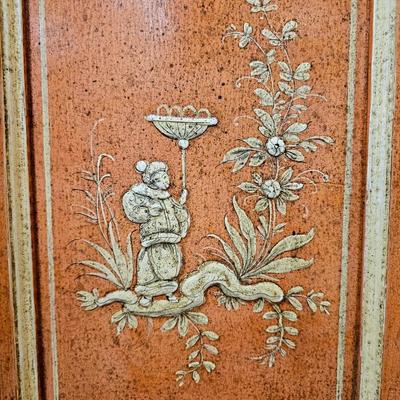 Italian Hand-painted Fruitwood Secretary