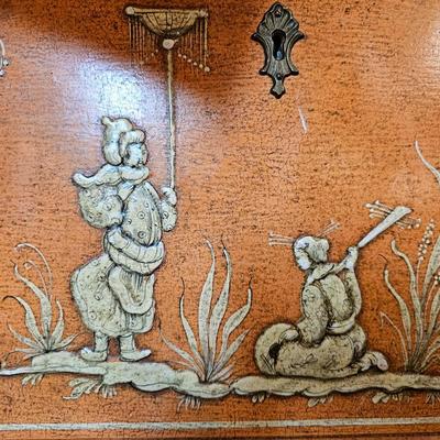 Italian Hand-painted Fruitwood Secretary