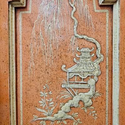 Italian Hand-painted Fruitwood Secretary