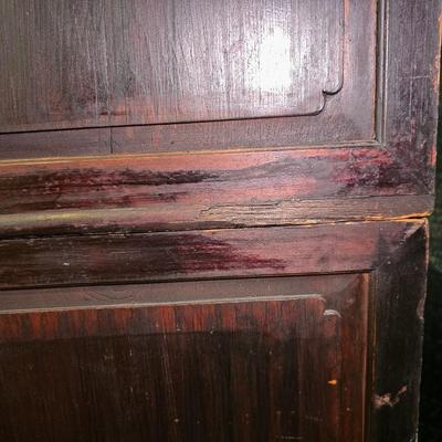 Mid- Century Chinese Mahogany Armoire