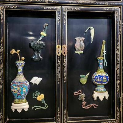 Chinese Lacquer Etagere (#1)