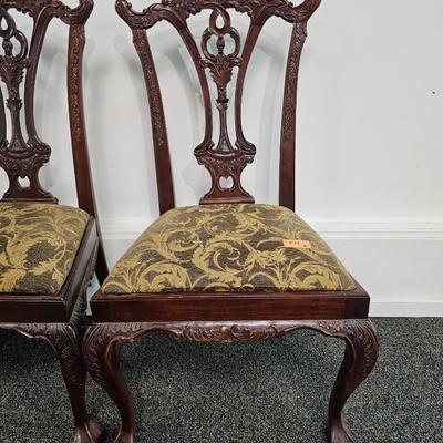 Four Chippendale Dining Chairs