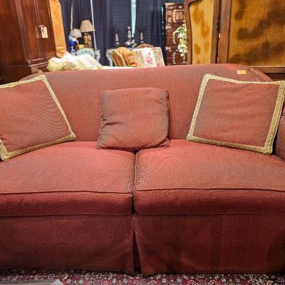Red and Gold Loveseat