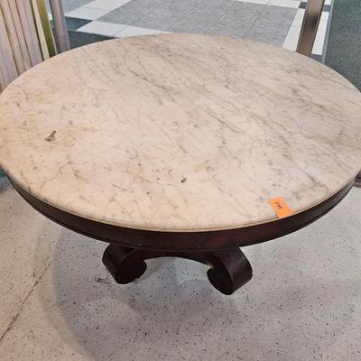 Antique American Empire Marble Top Table
