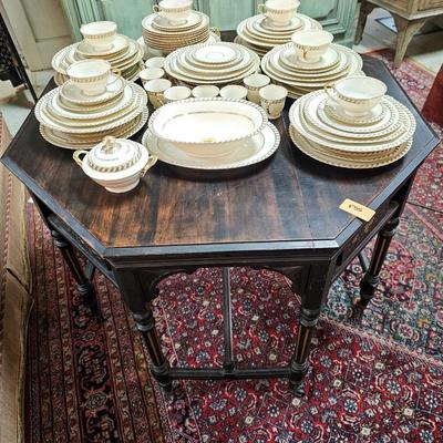 Octagonal 19th c. Aesthetic Movement Center Table