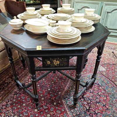 Octagonal 19th c. Aesthetic Movement Center Table