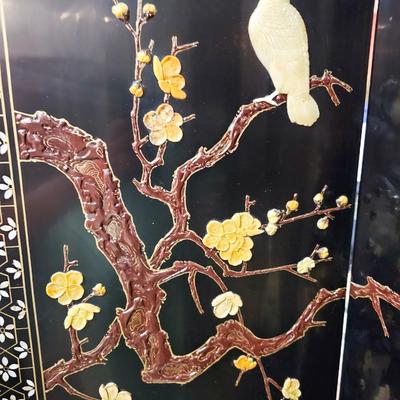 Vintage 4 Panel Asian Screen