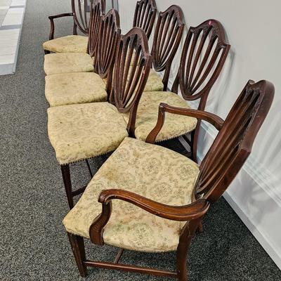 8 Antique Hepplewhite Dining Chairs