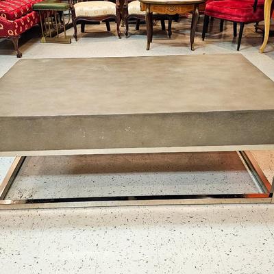 Contemporary Grey and Chrome Cocktail Table by All Modern