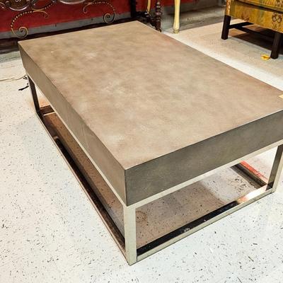 Contemporary Grey and Chrome Cocktail Table by All Modern