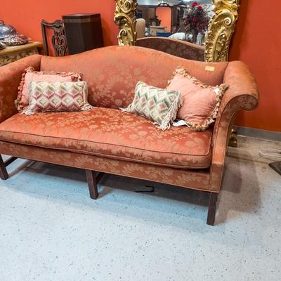 Chippendale Style Camelback Sofa