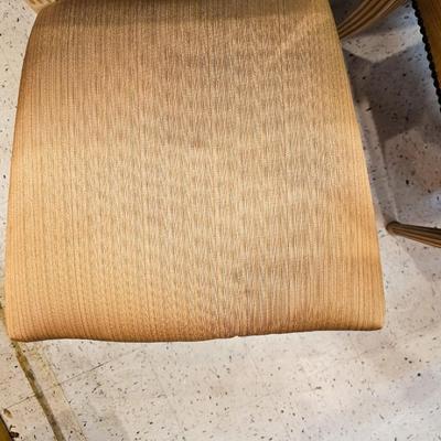 4 Hollywood Regency Silk Side Chairs