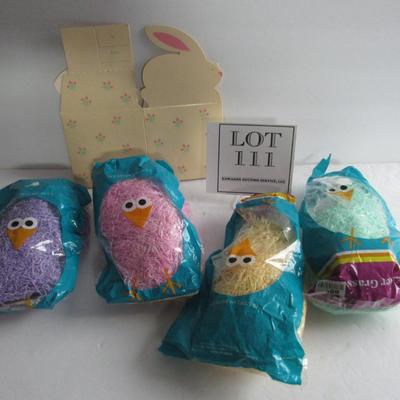 Colorful Easter Basket Grass and Easter Box to Assemble