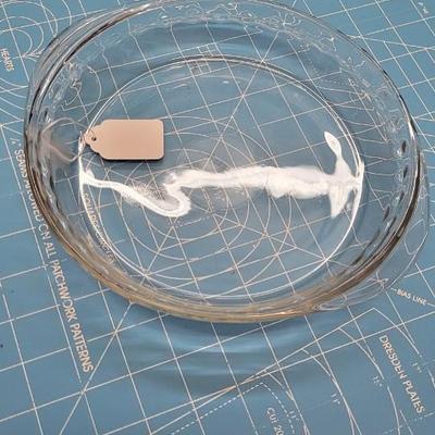 Vintage clear pie pan