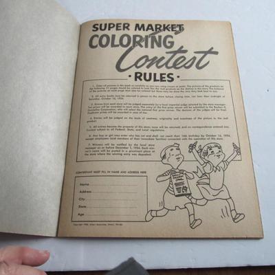 Vintage Kids Tracing Books, Coloring Contest Book, and Highlights Puzzle Buzz