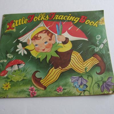 Vintage Kids Tracing Books, Coloring Contest Book, and Highlights Puzzle Buzz