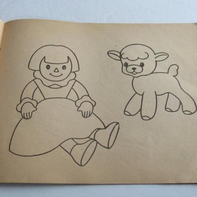 Vintage Kids Tracing Books, Coloring Contest Book, and Highlights Puzzle Buzz