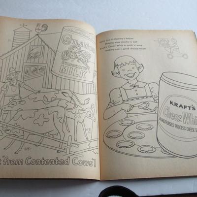 Vintage Kids Tracing Books, Coloring Contest Book, and Highlights Puzzle Buzz