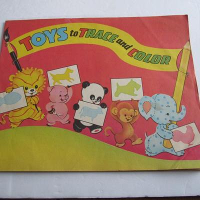 Vintage Kids Tracing Books, Coloring Contest Book, and Highlights Puzzle Buzz