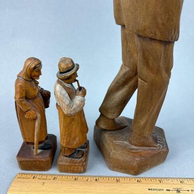 Group of 3 Carved South American Figures