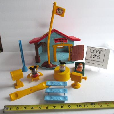 Older 1970s Mickey Mouse Club House and Toys