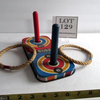 Older Tin and Wood Ring Toss