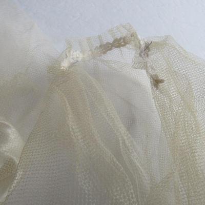 Vintage Tall Vinyl Brides Doll In Wedding Dress, Earrings, Heels, Veil, Marked AE20