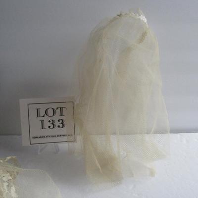Vintage Tall Vinyl Brides Doll In Wedding Dress, Earrings, Heels, Veil, Marked AE20