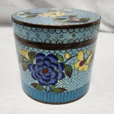 Vintage Cloisonne Enamel Covered Jar