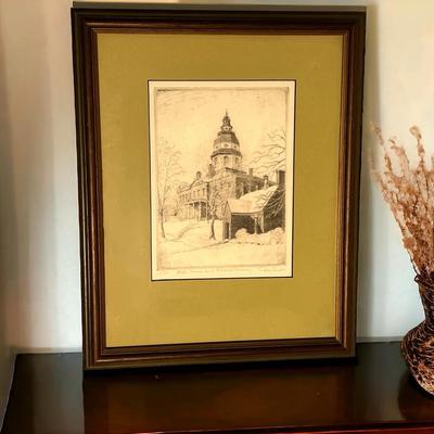 Professionally Framed Numbered Signed Don Swann Etching