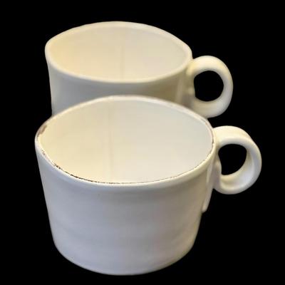 Vietri Lastra Linen Jumbo Cups / Ideal for your favorite coffee drink. Serve hot chilly with crusty bread or tomato soup with a grilled...