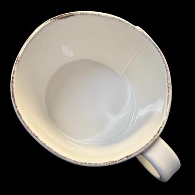 Vietri Lastra Linen Jumbo Cups / Ideal for your favorite coffee drink. Serve hot chilly with crusty bread or tomato soup with a grilled...