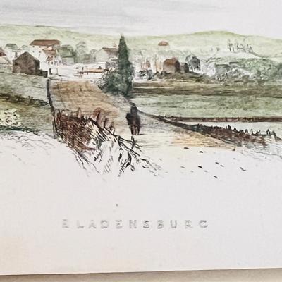 Small Antique Colored Print of Bladensburg