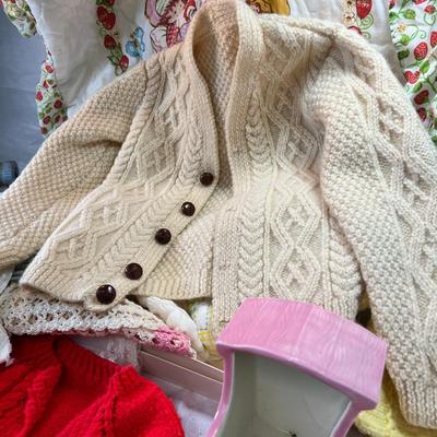Sweet baby clothes crochet and flannel