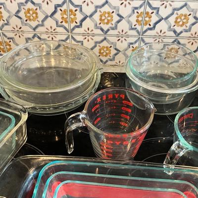 H703 Large LOT of PYREX Glassware