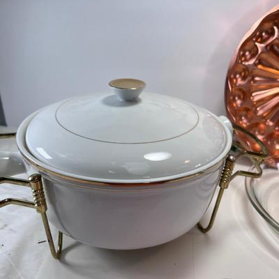 Copper molds, Bundt pans, madaline cookie sheets
