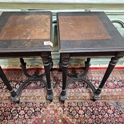 Pair Antique Wood Tables