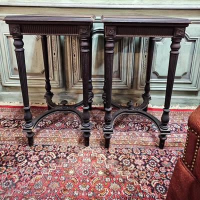 Pair Antique Wood Tables