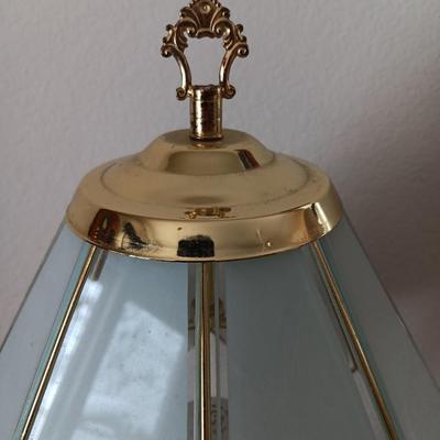 Blue Flowers Touch Lamp, 8 Panel Tiffany style touch lamp
