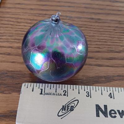 Iridescent glass slipper / shoe with friendship ball