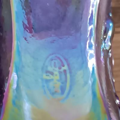 Iridescent glass slipper / shoe with friendship ball